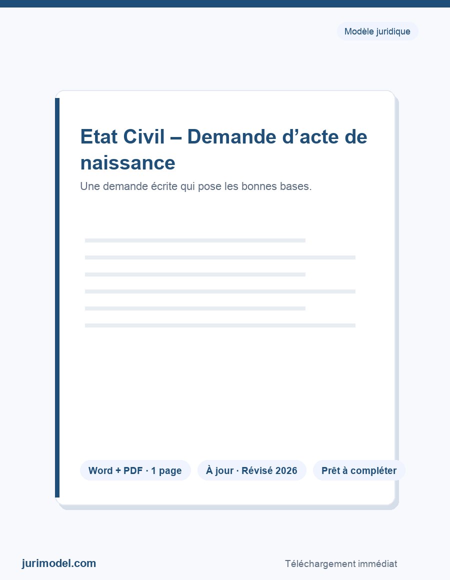 Aperçu du modèle